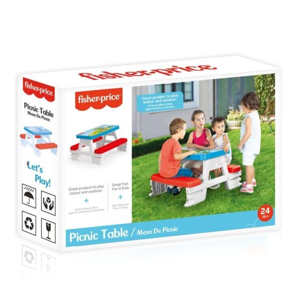 Dolu Fisher Price Picknicktafel Rood/Wit/Blauw - Afbeelding 3