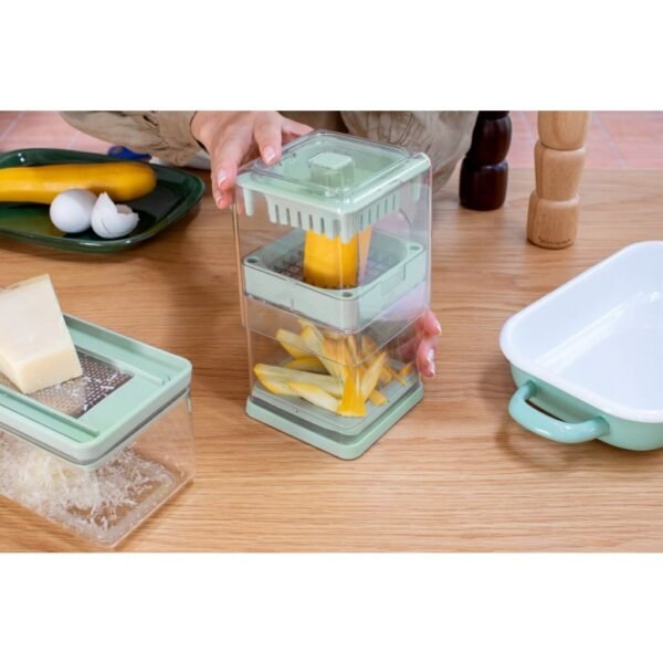 Brabantia Tasty+ Groentesnijder Jade Groen/Transparant - Afbeelding 4