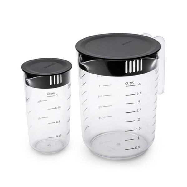 Brabantia Tasty+ Maatbeker Set 1L+250 ml Zwart/Transparant - Afbeelding 2