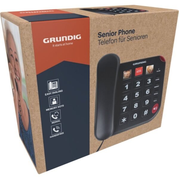 Grundig Senioren Telefoon Zwart - Afbeelding 3