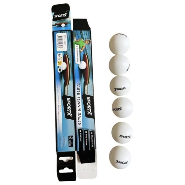 SportX Tafeltennisballen 6 Stuks Wit - Afbeelding 2
