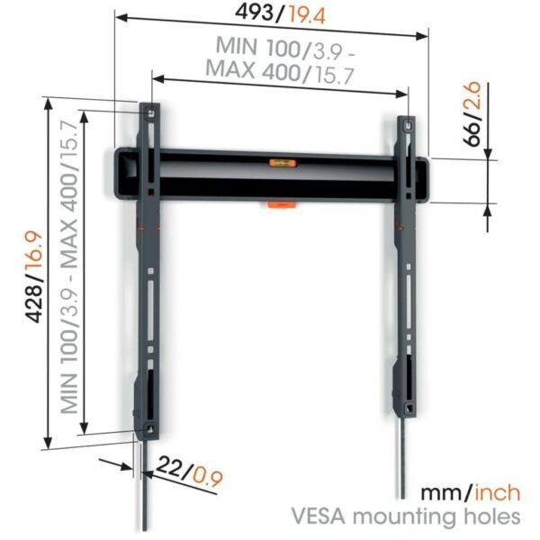 Vogel's TVM 3405 BL Vaste TV-Beugel voor Schermen van 32 tot 77 Inch Zwart - Afbeelding 3