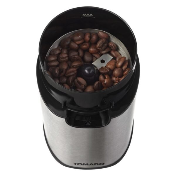 Tomado TCG1503S Koffiemolen 150W RVS/Zwart - Afbeelding 4