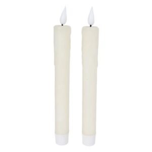 LED Kaarsen + Afstandsbediening 2 Stuks Ivoor