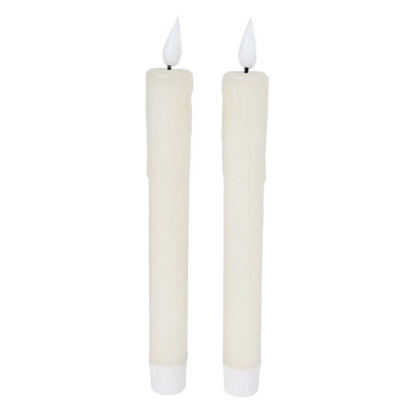 LED Kaarsen + Afstandsbediening 2 Stuks Ivoor