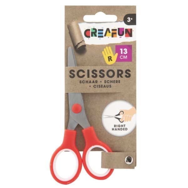 Creafun Schaar Rechtshandig 13 cm Geel/Rood Assorti - Afbeelding 2