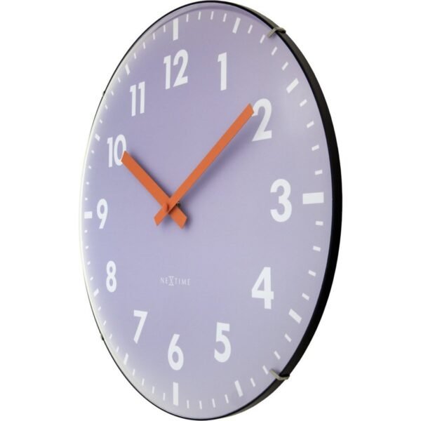 NeXtime NE-3542LA Glazen Wandklok Duomo 35 cm Lavendel/Rood - Afbeelding 2