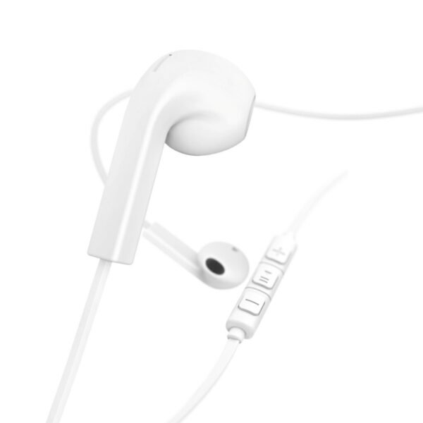 Hama Oordopjes Advance Earbuds Microfoon Platte Kabel Wit - Afbeelding 4